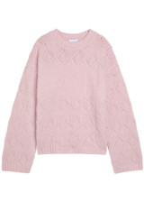 GANNI Textured wool-blend jumper | Harvey Nichols