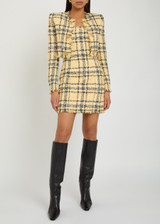 BALMAIN Checked tweed mini dress | Harvey Nichols