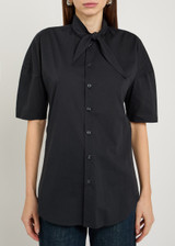 LEMAIRE Tie-neck cotton shirt | Harvey Nichols