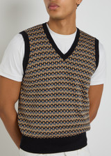 LEMAIRE Patterned V-neck cotton-knit vest | Harvey Nichols