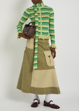 DAMSON MADDER Marcelle Barn cotton canvas midi skirt | Harvey Nichols