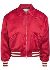 SECOND LAYER Aces embroidered satin bomber jacket | Harvey Nichols