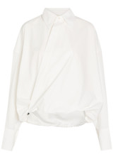 PETAR PETROV Wrap-effect cotton-poplin shirt | Harvey Nichols