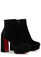 Christian Louboutin Black Suede Movida 130 Boots