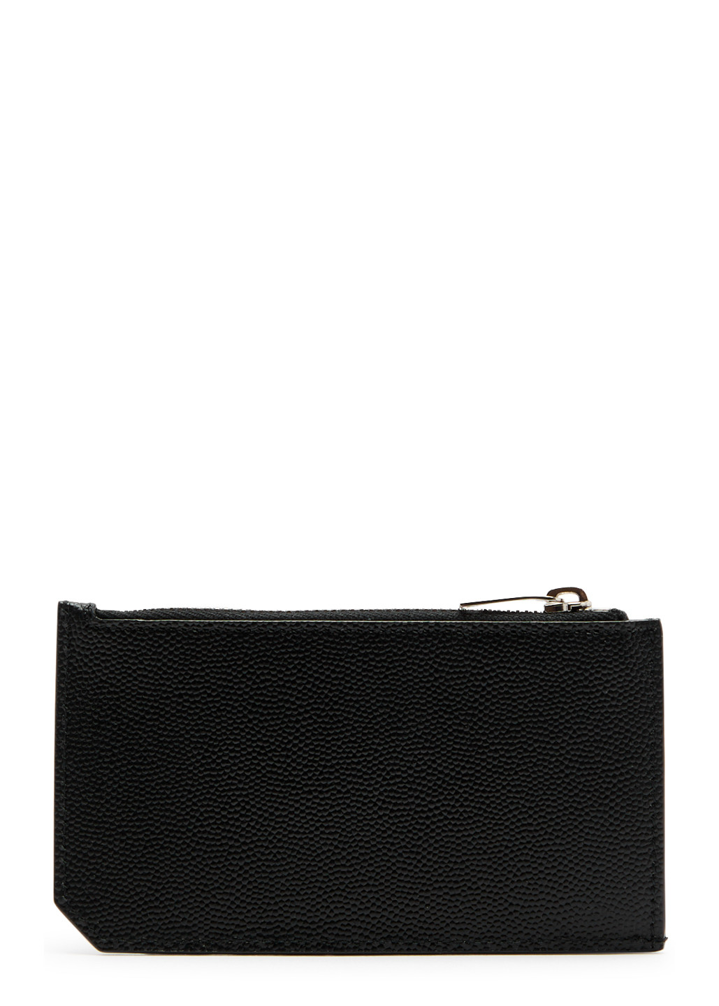 SAINT LAURENT Logo pebbled leather wallet Harvey Nichols
