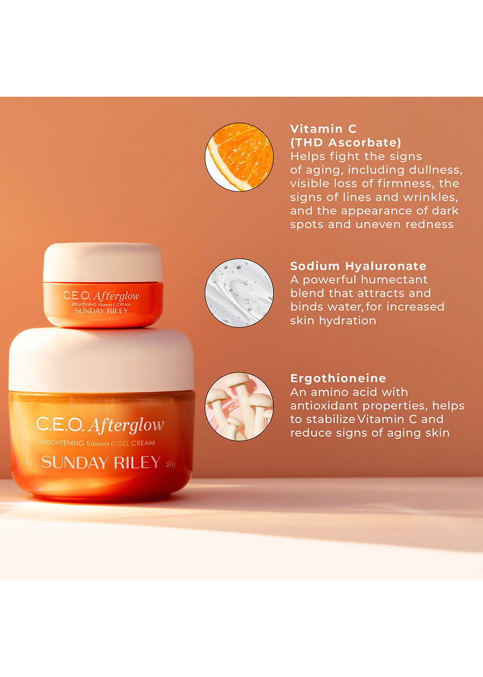SUNDAY RILEY CEO Afterglow Brightening Vitamin C Cream | Harvey Nichols