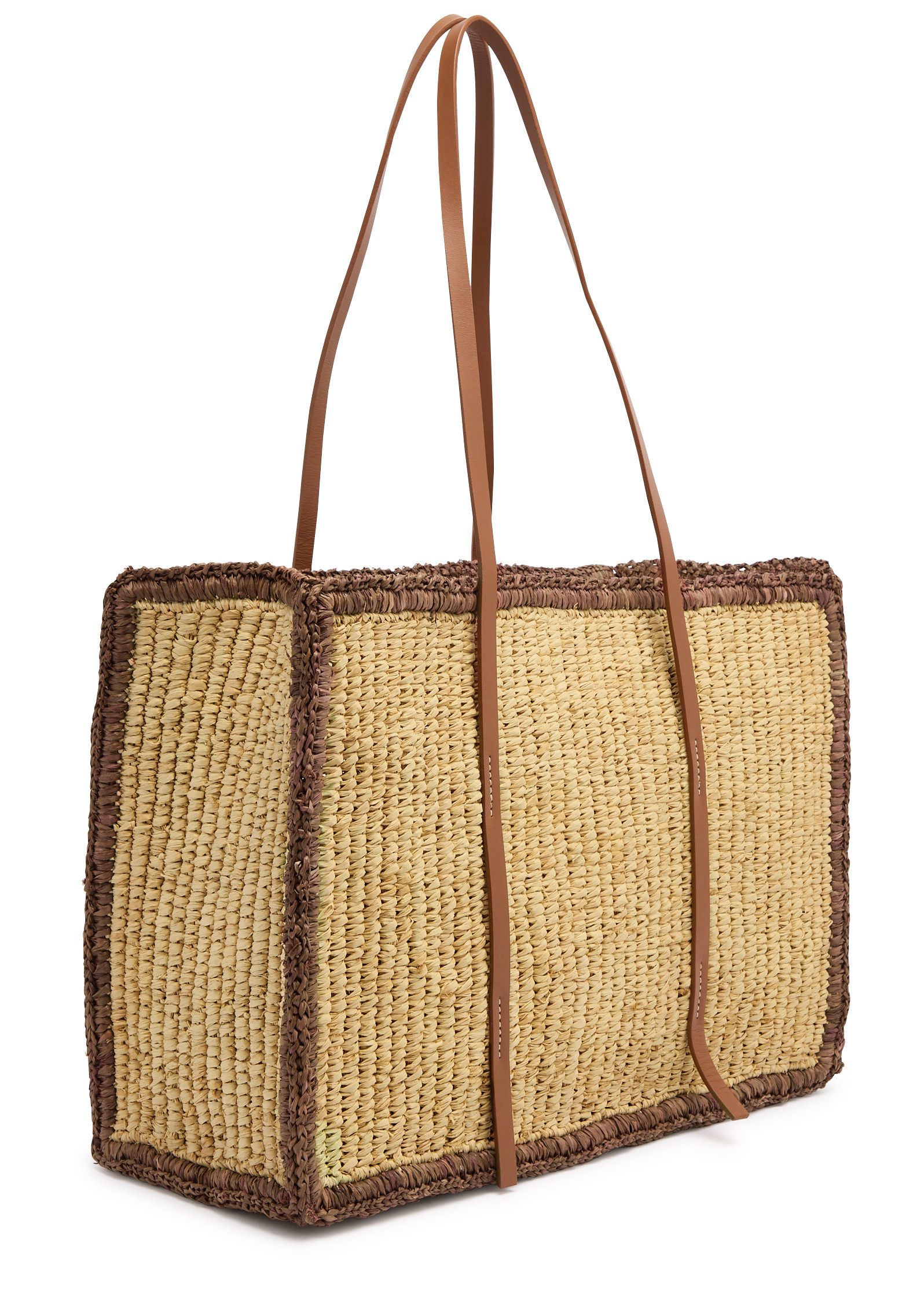 Raffia Tote Bag in Denim