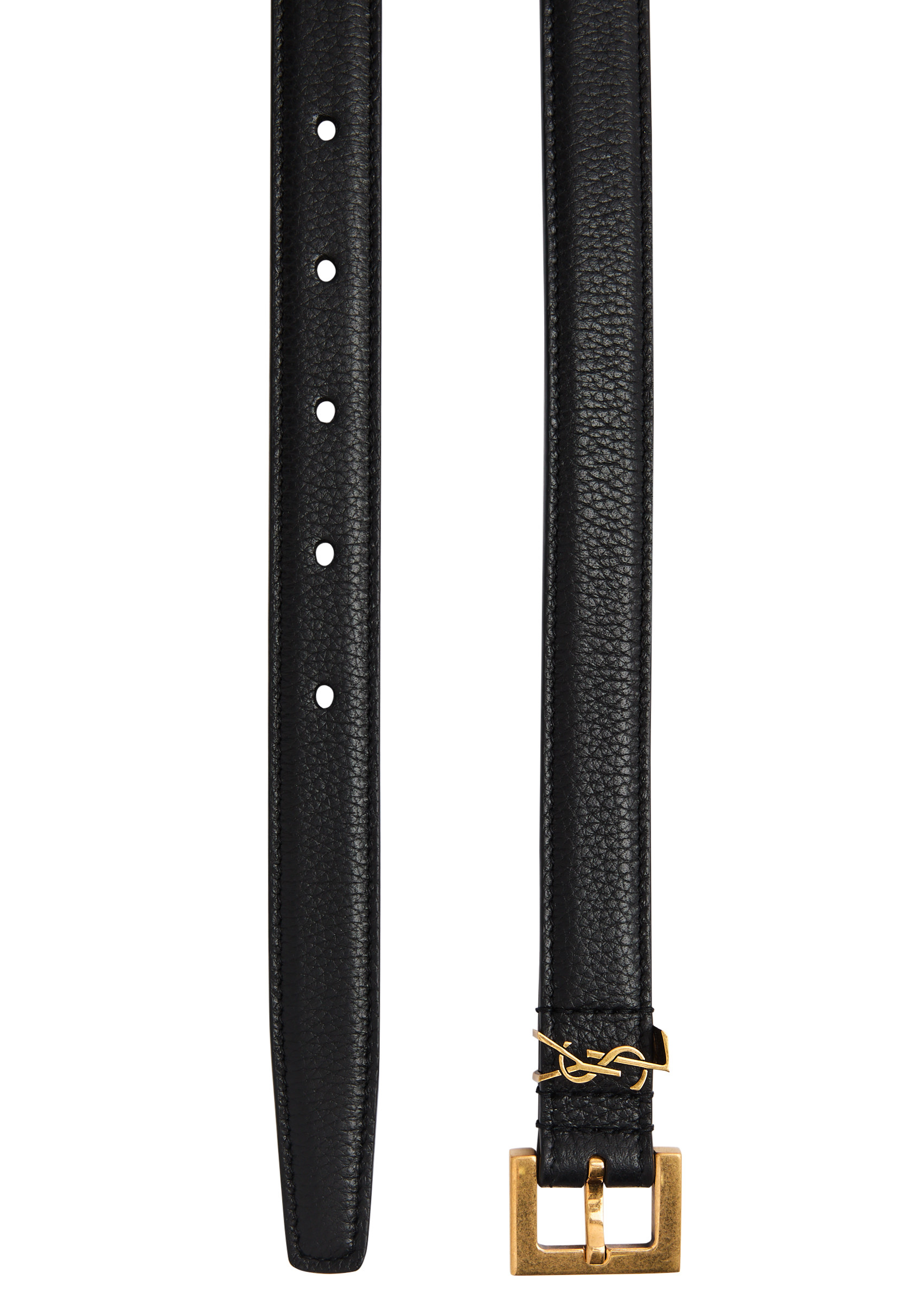 Saint Laurent Women's Thin Cassandras Belt Green