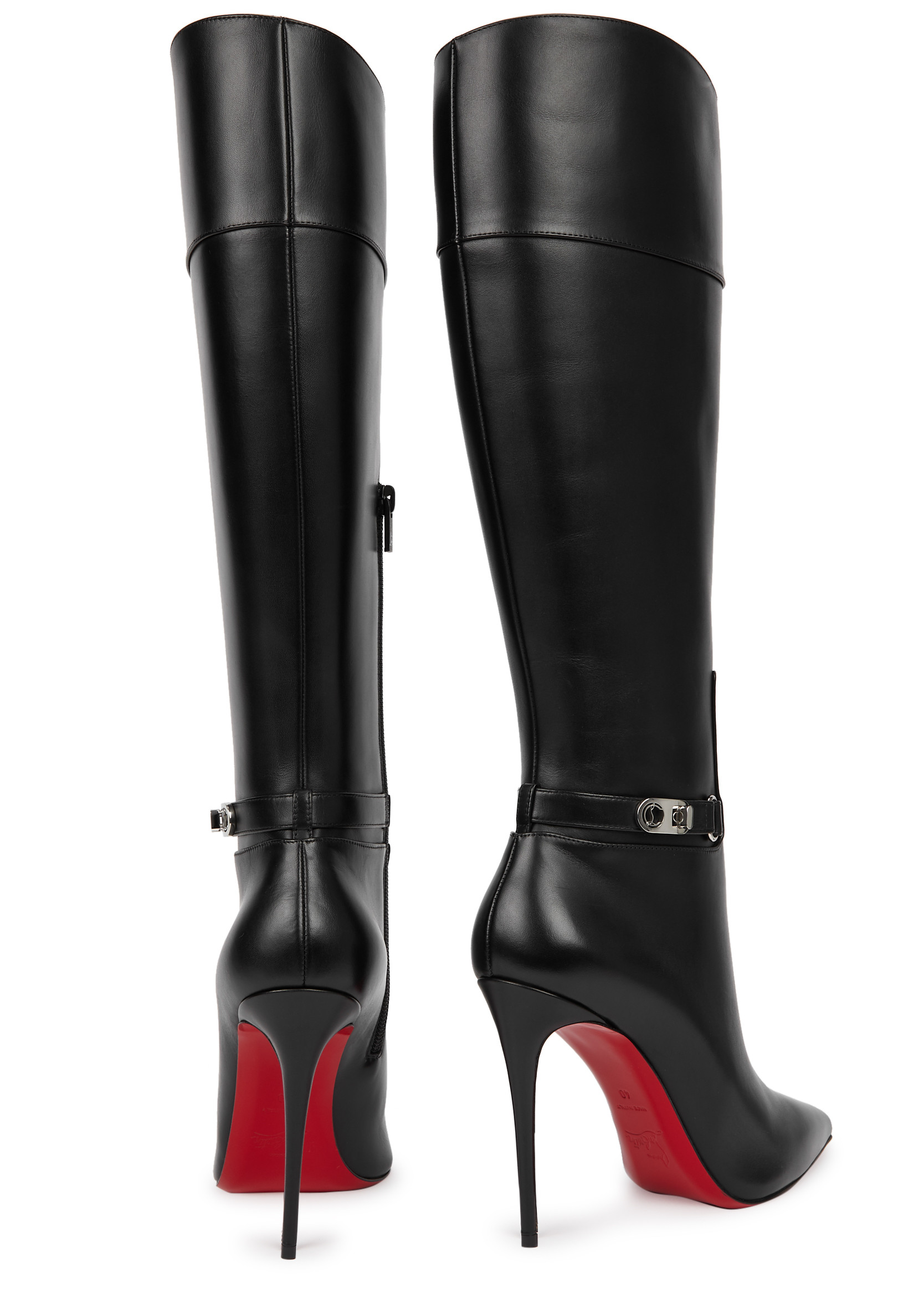 CL Lock So Kate Ankle Boots 100mm Calf Leather Black