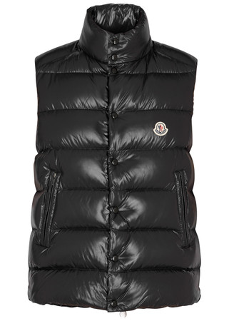 MONCLER Tib black quilted shell gilet | Harvey Nichols