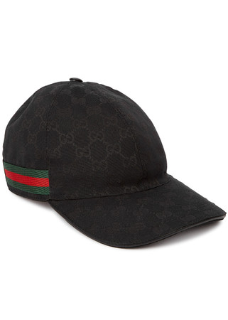 GUCCI　黒キャップ GUCCI GG monogram canvas cap | Harvey Nichols