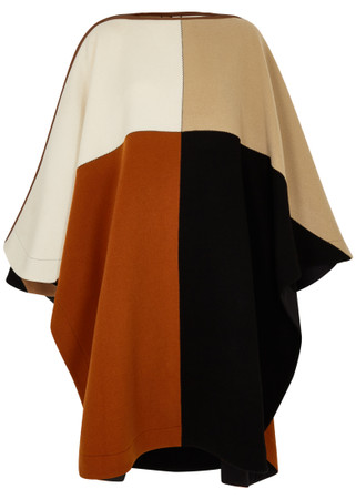CHLOE Patchwork wool-blend poncho | Harvey Nichols
