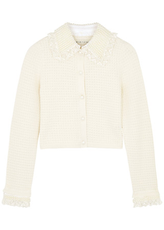 ALICE + OLIVIA Noella embellished cotton-blend cardigan | Harvey