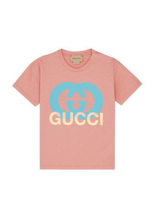 GUCCI KIDS Logo-print cotton T-shirt Harvey Nichols