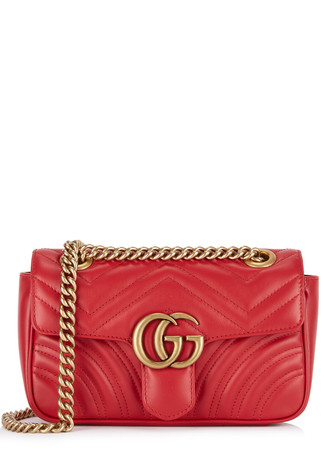 GUCCI GG Marmont mini leather cross-body bag | Harvey Nichols