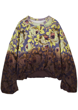 DRIES VAN NOTEN Dip-dyed floral-print cotton sweatshirt | Harvey
