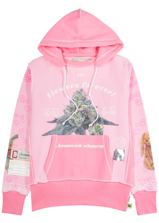 ADVISORY BOARD CRYSTALS Flowers Forever hooded cotton-blend