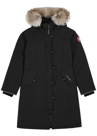 CANADA GOOSE KIDS Britannia fur-trimmed Arctic-Tech parka Harvey