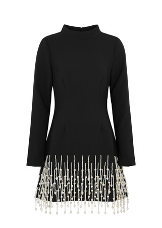 odd muse black dress with pearls Odd Muse