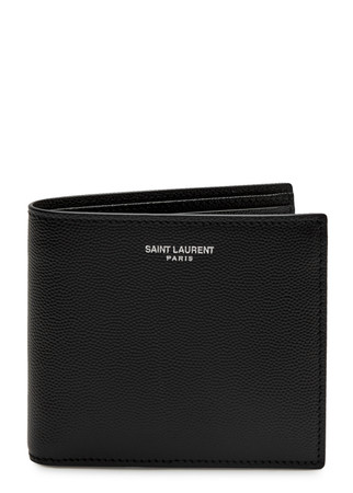 SAINT LAURENT Logo-print leather wallet | Harvey Nichols