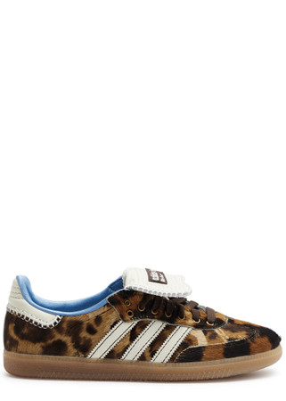ADIDAS X Wales Bonner Samba panelled calf hair sneakers Harvey