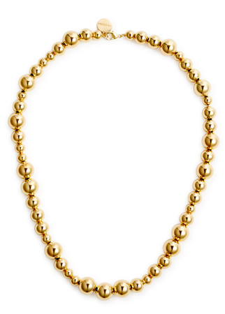 LIE STUDIO The Elly 18kt gold-plated necklace | Harvey Nichols