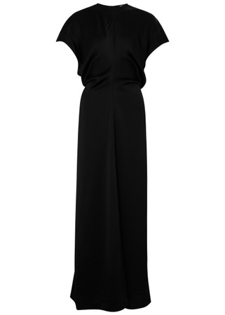 TOTEME Gathered satin maxi dress | Harvey Nichols
