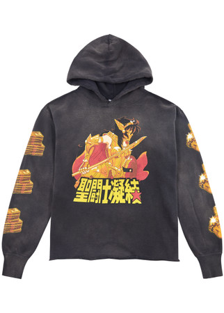 映えるトキメキ服【Saint Mxxxxxx】Manga print hoodie 972594_BLAC_1__69521.