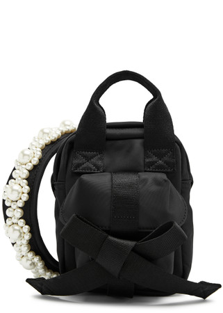 SIMONE ROCHA Embellished nylon cross-body bag | Harvey Nichols
