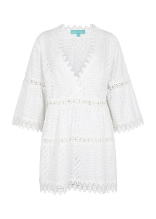 【MELISSA ODABASH】broderie anglaise cotton kaftan MELISSA ODABASH Victoria broderie-anglaise cotton kaftan