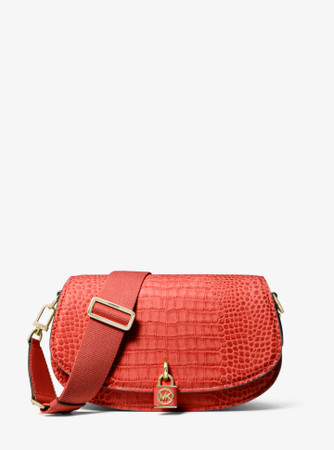 MICHAEL MICHAEL KORS Mila medium crocodile embossed leather 