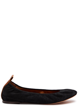 LANVIN Suede ballet flats | Harvey Nichols