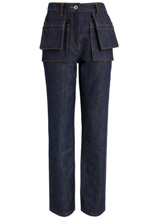 HELMUT LANG Slim-leg utility jeans | Harvey Nichols