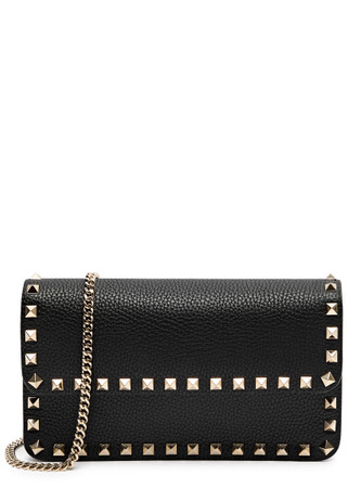 【VALENTINO】 ROCKSTUD CHAIN WALLET Valentino Garavani Leather Rockstud Chain Wallet | Harrods US