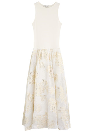【英国発Sister Jane】Sophia ribbed-knit cloque maxi dress 21077_CREM_1__33286.1730465691