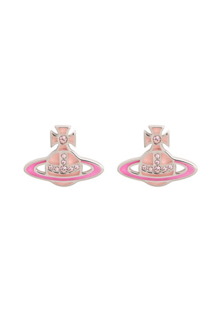 【VIVIENNE WESTWOOD】 BERNARDINA EARRINGS : MILKY PINK CZ VIVIENNE WESTWOOD Concetta orb stud earrings | Harvey Nichols