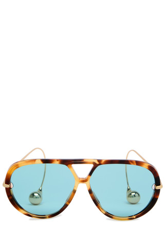 BOTTEGA VENETA Drop aviator-style sunglasses | Harvey Nichols