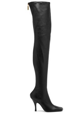 KHAITE Eva 100 leather over-the-knee boots | Harvey Nichols