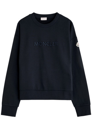 MONCLER Logo-embroidered cotton sweatshirt | Harvey Nichols