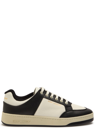 SAINT LAURENT SL61 panelled leather sneakers | Harvey Nichols