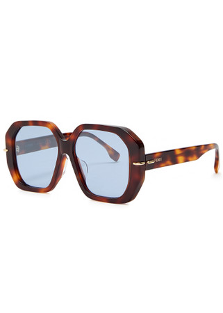FENDI Fendi Selleria oversized hexagon-frame sunglasses | Harvey