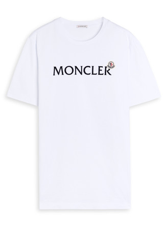 MONCLER Logo Badge cotton T-shirt | Harvey Nichols