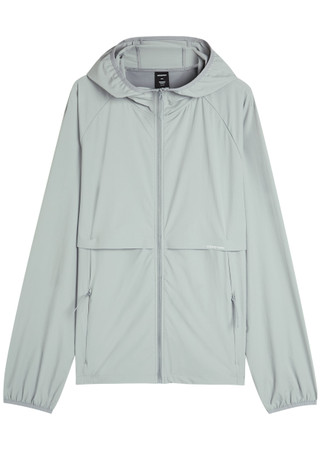 9090 Piping Shell Hooded Jacket ライトグレーXL NYLON SHELL JACKET