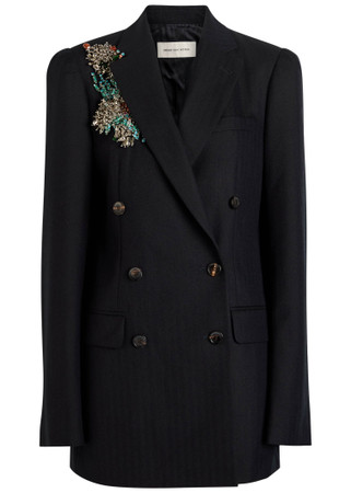 DRIES VAN NOTEN Bafy Embellished wool blazer | Harvey Nichols
