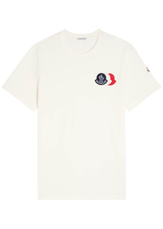 MONCLER Logo-appliquéd cotton T-shirt | Harvey Nichols