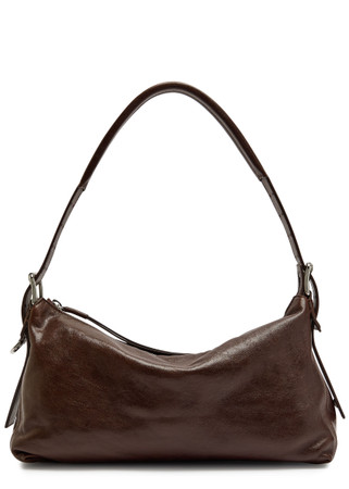 LEMAIRE Belted baguette leather shoulder bag | Harvey Nichols