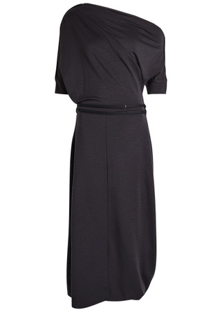 LEMAIRE Twisted belted jersey midi dress | Harvey Nichols
