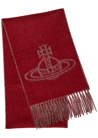 VIVIENNE WESTWOOD Orb-intarsia wool scarf | Harvey Nichols