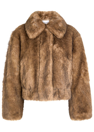 STAND STUDIO Lena quilted faux fur jacket | Harvey Nichols