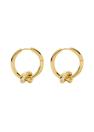 MISSOMA X Lucy Williams knot 18ct gold vermeil small hoop earrings